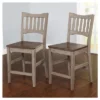 24.6" Simon Counter Height Barstool (Set Of 2) - Gray - Target Marketing Systems