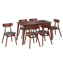 7pc Archer Rectangular Dining Set - Buylateral -Buylateral GUEST 0271854a e002 443a b2ef b1ba95d3813b