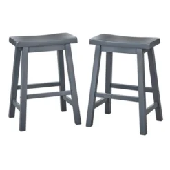 Set Of 2 24" Belfast Saddle Stools - Buylateral -Buylateral GUEST 0a3fea46 f8bb 4e4e 8e43 e6dd91e86da4