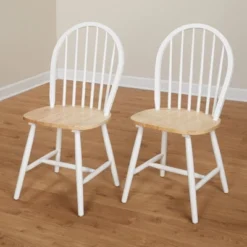 3pc Chester Tile Top Dining Set White/Natural - Buylateral -Buylateral GUEST 1065e95a 94e1 418b 84b5 879707f12ee5