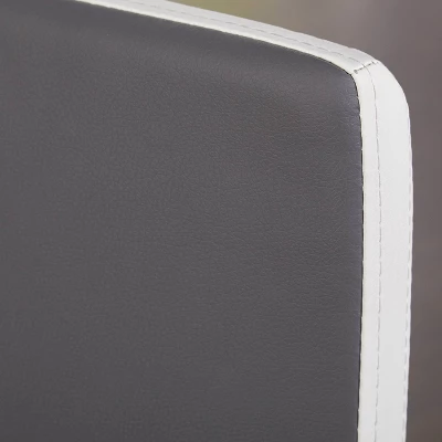 5pc Nora Round Pedestal Table Dining Set Gray/White - Buylateral 5 5pc Nora Round Pedestal Table Dining Set Gray/White - Buylateral - Image 3