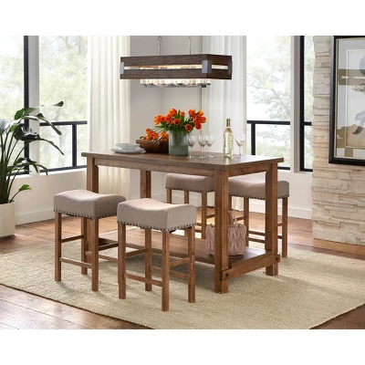 Hathaway Nailhead Counter Height Dining Table Driftwood - Buylateral 5 Hathaway Nailhead Counter Height Dining Table Driftwood - Buylateral - Image 3