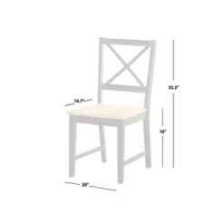 Set Of 2 Virgina Cross Back Chair Black - Buylateral -Buylateral GUEST 2a398ab8 3bf1 4776 b478 1c7c3e65aa43