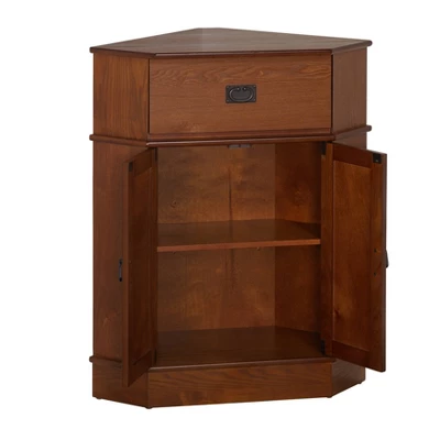 Mission 2 Door 1 Drawer Corner Storage Cabinet Oak - Buylateral 6 Mission 2 Door 1 Drawer Corner Storage Cabinet Oak - Buylateral - Image 4