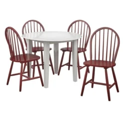 5pc Chadwick Drop Leaf Dining Set With 4 Windsor Chairs - Buylateral -Buylateral GUEST 387845f6 71fc 42b6 8e29 a4f576beaed0