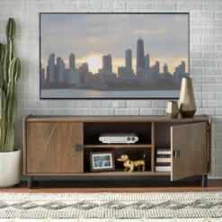 Dulce Entertainment Center TV Stand For TVs Up To 55" Gray - Buylateral
