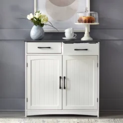Dalton 2 Door Buffet Cabinet White/Charcoal Gray - Buylateral 11 Dalton 2 Door Buffet Cabinet White/Charcoal Gray - Buylateral -Buylateral GUEST 480b053e 1b6b 40ee a27f b4896ea1b1ba