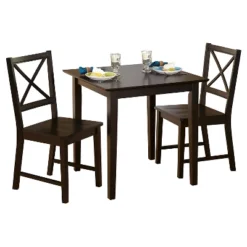 3pc Cross Back Dining Set - Buylateral -Buylateral GUEST 49bc180e 35d1 4e08 bc80 fe0c29316647