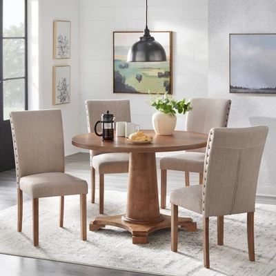 5Pc Atwood Round Dining Set Driftwood - Buylateral 3 5Pc Atwood Round Dining Set Driftwood - Buylateral