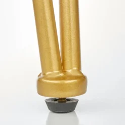 Set Of 2 30" Mazzini Faux Leather And Metal Counter Height Barstools White/Gold - Buylateral -Buylateral GUEST 53b105fe 3303 49e7 a3a8 9cffe7bf57ca 1