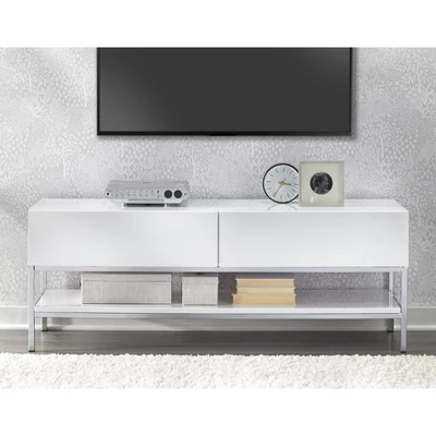 Lewis TV Stand For TVs Up To 60" White - Buylateral 3 Lewis TV Stand For TVs Up To 60" White - Buylateral
