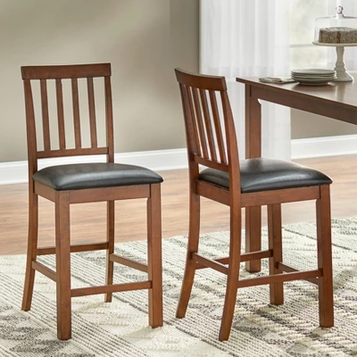 Set Of 2 24" Georgetown Counter Height Barstools Espresso - Buylateral 3 Set Of 2 24" Georgetown Counter Height Barstools Espresso - Buylateral