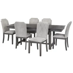 Riga Expandable Dining Set Gray - Buylateral -Buylateral GUEST 7724038d 5058 49fb 9bfa 5e004905e91a