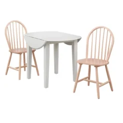 3pc Chadwick Drop Leaf Dining Set With 2 Windsor Chairs - Buylateral -Buylateral GUEST 889b86f1 cdb7 49f6 b278 2615d295dad5