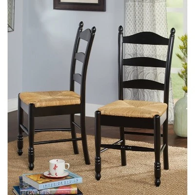 Set Of 2 Ladder Back Dining Chairs - Buylateral 3 Set Of 2 Ladder Back Dining Chairs - Buylateral