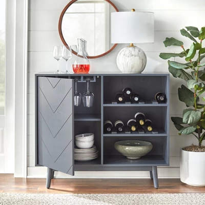 Vivian Mid-Century Modern Wine Buffet - Buylateral 4 Vivian Mid-Century Modern Wine Buffet - Buylateral - Image 2