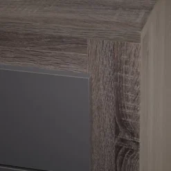 Buylateral Maya Night Stand Dark Sonoma Oak/Gray: Contemporary 2-Drawer, Laminated Surface, 18.7" Height -Buylateral GUEST a07a1f5a 4fc8 489c b097 6aa6ad9b1b87