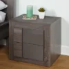 Buylateral Maya Night Stand Dark Sonoma Oak/Gray: Contemporary 2-Drawer, Laminated Surface, 18.7" Height -Buylateral GUEST a2aad52d 7b66 4164 af71 276e40a69079