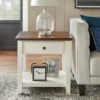 Charleston End Table Off White/Chestnut - Buylateral -Buylateral GUEST a634353a 0f3b 4584 b84f 81bc02e79510