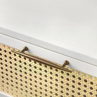 Andros Night Stand With Faux Cane Drawer Front - Buylateral 6 Andros Night Stand With Faux Cane Drawer Front - Buylateral - Image 4