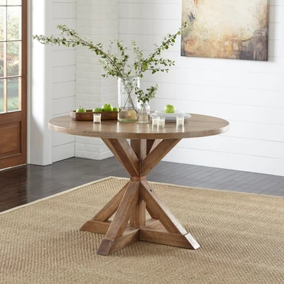 Charlotte Pedestal Dining Table Driftwood - Buylateral 3 Charlotte Pedestal Dining Table Driftwood - Buylateral