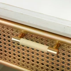 Lati Rattan Drawer End Table White/Natural - Buylateral -Buylateral GUEST b43e9d26 4933 4485 bbca cbf248bd0361