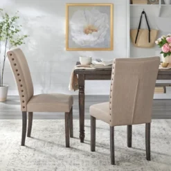 6pc Burntwood Parson Dining Set With Bench Weathered Gray - Buylateral -Buylateral GUEST b6db025e 6a6b 4861 9232 d18c377c99eb