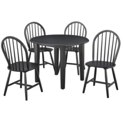 5pc Chadwick Drop Leaf Dining Set With 4 Windsor Chairs - Buylateral -Buylateral GUEST b7d460f1 4ca9 4836 b3ff 39d440e8127b