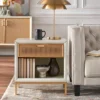 Lati Rattan Drawer End Table White/Natural - Buylateral 2 Lati Rattan Drawer End Table White/Natural - Buylateral -Buylateral GUEST b7fc349b 2604 4ee6 a813 675dc4f4dd7f