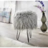 Patrice Faux Fur Stool - Buylateral -Buylateral GUEST c1b8d7ae 3263 4bb4 83da de8e36903021