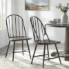 Set Of 2 Milo Windsor Metal With Wood Seat Dining Chairs Black/Espresso Brown - Buylateral 2 Set Of 2 Milo Windsor Metal With Wood Seat Dining Chairs Black/Espresso Brown - Buylateral -Buylateral GUEST c2ad2544 41b0 4a24 8d4a 403b9776f2a6