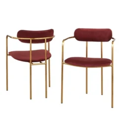 Set Of 2 Healey Retro Velvet Dining Armchairs - Buylateral -Buylateral GUEST ca23b399 17ff 424a a586 ace3112120fc