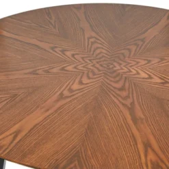 Jonas Round Dining Table Light Walnut/Black - Buylateral -Buylateral GUEST ce3ccf71 90d5 4091 8e11 6774706746ce