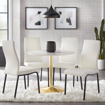 Set Of 2 Nora Contemporary Dining Chairs White - Buylateral 4 Set Of 2 Nora Contemporary Dining Chairs White - Buylateral - Image 2