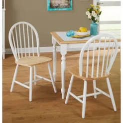 3pc Chester Tile Top Dining Set White/Natural - Buylateral -Buylateral GUEST d97188f9 4e8f 49d5 af39 9ad04f381280