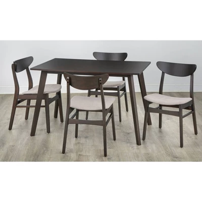 5pc Parlin Dining Set Walnut - Buylateral 4 5pc Parlin Dining Set Walnut - Buylateral - Image 2