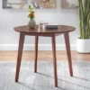 Buylateral Tania Mid Century Modern Round Dining Table Walnut: Mid-Century Modern, Beech Wood Legs, Seats 4