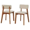 Buylateral Set Of 2 Nettie Mid Century Modern Upholstered Dining Chairs Walnut/Beige 1 Buylateral Set Of 2 Nettie Mid Century Modern Upholstered Dining Chairs Walnut/Beige -Buylateral GUEST edfa8203 e709 4b0c 97de 6cd30b4b0f72