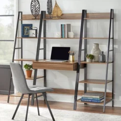 Denton Ladder Desk Walnut/Black - Buylateral -Buylateral GUEST ef08f1c6 b5c4 411a b186 91a68b439327