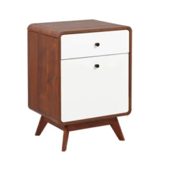 Cassie 2 Drawer File Cabinet White/Walnut - Buylateral -Buylateral GUEST f1b80f51 138c 45b3 8bd3 c78f65bba9be