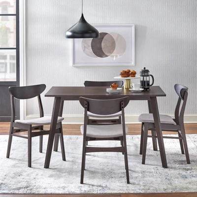 5pc Parlin Dining Set Walnut - Buylateral 3 5pc Parlin Dining Set Walnut - Buylateral