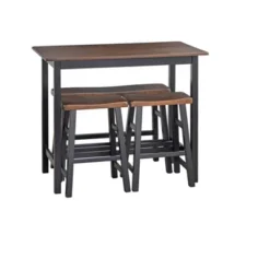 4pc Galena Counter Height Dining Set Walnut/Black - Buylateral -Buylateral GUEST ff5dab0c abb8 4e69 86f3 acc6fc734b71